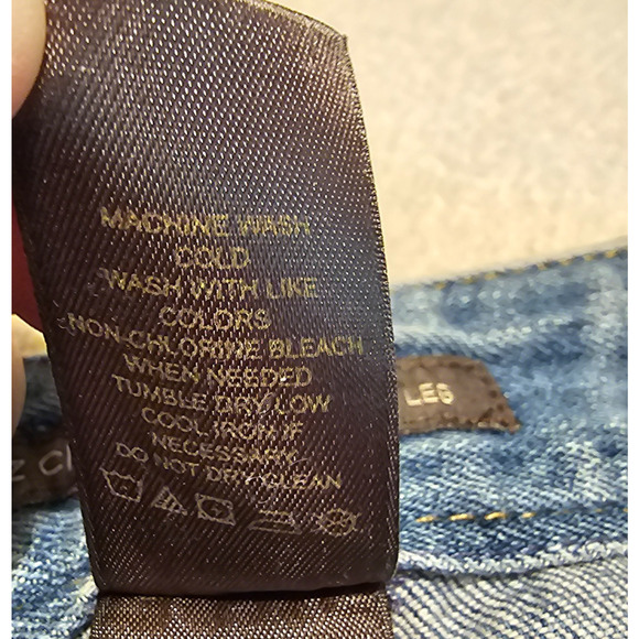 Liz Claiborne Women’s Jeans Straight Leg Blue Denim Mid Rise Size 14 Long - Picture 5 of 13